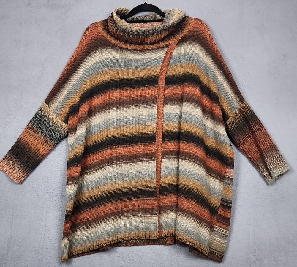 DOR DOR COUTURE Anthropologie Womens Large Brown Cowl Neck Oversized  Slouchy